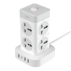 Power strip XO WL21 8x AC sockets, 3x USB-A, 1x USB-C (white)