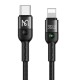 Mcdodo CA-1960 USB-C su Lightning spyruokliniu kabeliu, 36 W, 1.8 m (juodas)