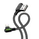 Mcdodo CA-4674 LED Angle USB Lightning Cable, 0.5m (Black)