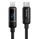 Mcdodo CA-5210 USB-C prie Lightning laidas, 36 W, 1.2 m (juodas)