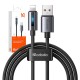 Mcdodo CA-5660 USB-A ir Lightning laidas su mirksinčia lempute 1.2 m (juoda)