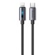 Mcdodo CA-5710 USB-C prie Lightning laidas su 36 W mirksinčia lempute, 1.2 m (juoda)