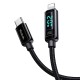 Mcdodo CA-8810 USB-C prie Lightning laidas, 36 W, 1.2 m (juodas)