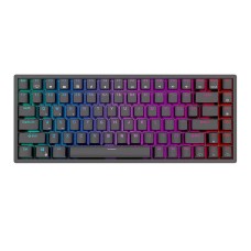 Mechaninė klaviatūra Royal Kludge RK84 RGB, rudas jungiklis (juodas)