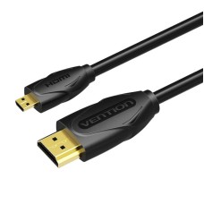 Vention micro HDMI - HDMI kabelis 1m 4K 30Hz - Juodas