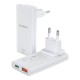 Mini travel wall charger Choetech PD6011 PD65W GaN slim USB-A+C  (white)