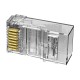 Modulinė RJ45 Cat.5E UTP jungties ventiliacija IDBR0-50 permatoma pakuotė po 50