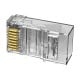 Modular RJ45 Cat.5E UTP Vention IDBR0-100, transparent, 100 pieces packaging