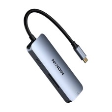 MOKiN 7in1 Multi-Port Hub USB-C - 3x USB3.0+ SD/TF + HDMI + PD - Silver