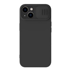 Nillkin CamShield Silky silikoninis dėklas skirtas iPhone 15 Plus – juodas