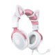 ONIKUMA X10 White/Pink/Cat Ears Gaming Headphones