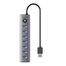 Orico Hub USB-C iki 7xUSB-A 3.0 – pilka