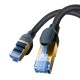 Braided network cable cat.7 Baseus Ethernet RJ45, 10Gbps, 0.5m (black)