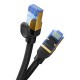 Braided network cable cat.7 Baseus Ethernet RJ45, 10Gbps, 10m (black)