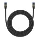 Braided network cable cat.7 Baseus Ethernet RJ45, 10Gbps, 2m (black)