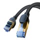 Braided network cable cat.7 Baseus Ethernet RJ45, 10Gbps, 8m (black)