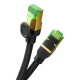 Braided network cable cat.8 Baseus Ethernet RJ45, 40Gbps, 0.5m (black)