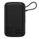 Powerbank Baseus Qpow PRO su laidu, 10000mAh, 22.5W (juodas)