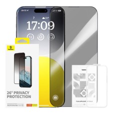 Privacy Protection Tempered Glass Baseus Diamond iPhone 15 Pro Max