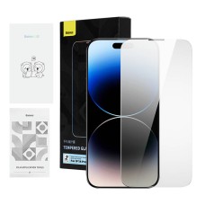 Privacy tempered Glass Baseus Iphone 14 Pro Max (2pcs) with 2 cleaning kits and dust-proof installation tool