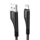 RayCue CA01 USB-A to lightning cable 1.2m 2.4A (black)