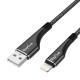 RayCue CA01 USB-A to lightning cable 1.2m 2.4A (black)