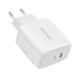 Sieninis įkroviklis 45W GaN Ricomm RC451 EU, 1xUSB-C + 2.1m USB-C kabelis