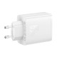 Sieninis įkroviklis Baseus OS-Cube Pro 2xUSB-C + USB, 65W (baltas)