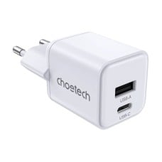 Wall Charger Choetech PD30W Dual ports 1C1A (White)