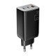 Wall charger, Essager, ECT67W-LJB01-Z, GaN, 2xUSB-C, USB-A, 67W (black)