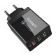 Wall charger Essager ECTQC3-FBB01 3xUSB 30W (black)