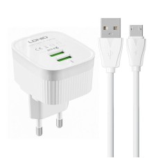 Wall charger  LDNIO A201 2USB +  MicroUSB cable