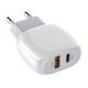 Wall charger  LDNIO A2313C USB, USB-C + USB-C - USB-C cable