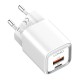 Wall charger LDNIO A2318C USB USB-C 20W + USB-C cable - White