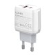 Wall charger  LDNIO A2421C USB, USB-C 22.5W + Lightning cable