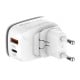 Wall charger  LDNIO A2425C USB, USB-C + USB-C - Lightning cable