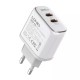 Wall charger LDNIO A2528M 2USB-C for Apple + USB-C - Lightning Cable