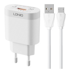 Wall charger LDNIO A303Q USB 18W + MicroUSB cable