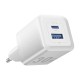 Wall charger, Vention, FEQW0-EU,  USB-C + USB- A,  30W/30W , GaN (white)