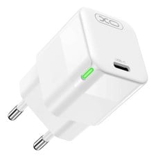 Sieninis įkroviklis XO CE06, 30W, USB-C (balta)