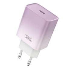 Sieninis įkroviklis XO CE18, USB-C, PD30W (violetinė)