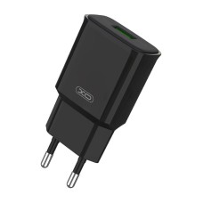 Wall charger XO L92D, 1x USB, 18W, QC 3.0 (black)