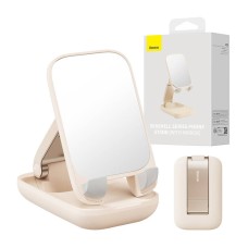 Folding Phone Stand Baseus with mirror (baby pink)