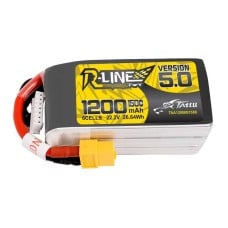 Tattu R-Line 5.0 1200mAh 22.2V 150C 6S1P XT60 battery