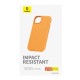 Phone Case for iPhone 15 Plus Baseus Fauxther Series (Orange)