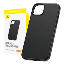 Phone Case for iPhone 15 Pro Baseus Fauxther Series (Black)