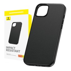 Phone Case for iPhone 15 ProMax Baseus Fauxther Series (Black)