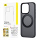 Phone Case with Stand Baseus SkyRing 360° for iP 15 +tempered-glass and cleaning kit (black)