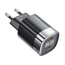 Toocki 2x USB-C, GaN 35W įkroviklis (juodas)