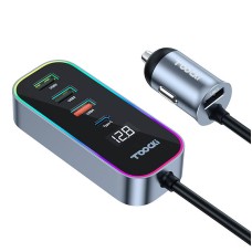 Toocki Car Charger 4A+1C, 105W (Grey)